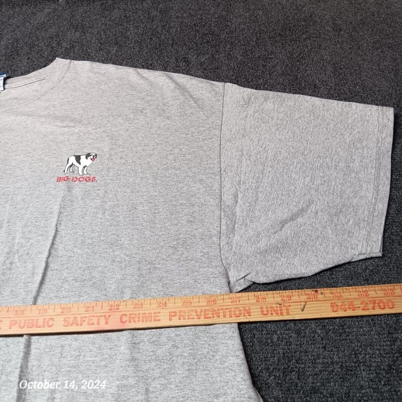 Vintage Big Dog Shirt Men 4X Gray Y2K They Messed With the Wrong Dog - Picture 10 of 10